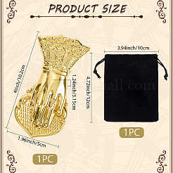 Зажим для закладки в форме руки из сплава&nbsp;AJEW-CP0006-94B-G