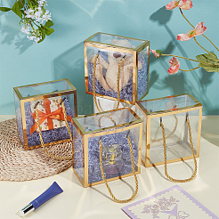 Складные прозрачные упаковочные коробки из ПВХ с горячим тиснением&nbsp;CON-WH0123-24B-02