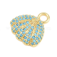 Pendenti in ottone con micro pavé di zirconi celesti&nbsp;RB-CBAB488-02G