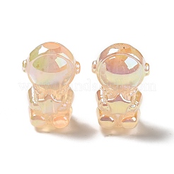 УФ-покрытие радужными переливающимися акриловыми бусинами&nbsp;PACR-M002-06