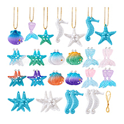 Наборы для самостоятельного изготовления подвесок из смолы в форме хвоста русалки&nbsp;DIY-PH0031-09