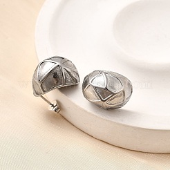 Pendientes de botón de acero inoxidable 304&nbsp;EJEW-F381-01A-P