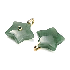 Pendentifs en aventurine vert naturel&nbsp;G-Z157-01G-A01