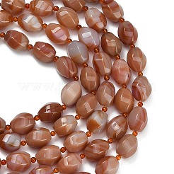 Нити бусин из натурального красного полосатого агата&nbsp;G-B178-K01-01