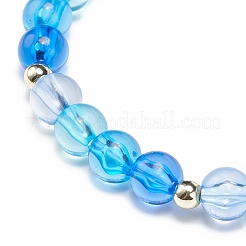 4шт 4 стильных акриловых круглых браслета из бисера&nbsp;BJEW-JB08926-03