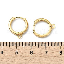 Латунные серьги-кольца из прозрачного кубического циркония&nbsp;XGR0155G-95G