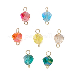 7 шт. гальванизированные прозрачные стеклянные поворотные соединители&nbsp;PALLOY-JF04317-02