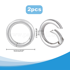 2 шт. 925 кольца-пружинки из стерлингового серебра с 925 штампами&nbsp;STER-AR0001-16B