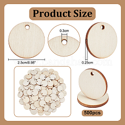 Необработанные деревянные подвески&nbsp;WOOD-WH0050-058