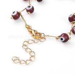 Браслеты из бисера ручной работы сглаз лэмпворк&nbsp;BJEW-JB05855-02