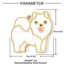 Подвески из эмалированной нержавеющей стали 304&nbsp;STAS-OY001-98G