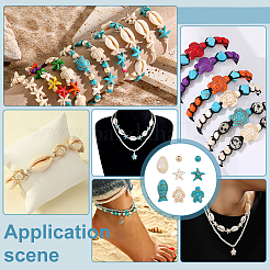 Kits de fabrication de bijoux en perles de turquoise synthétique et coquillage cauri naturel&nbsp;DIY-NB0012-57