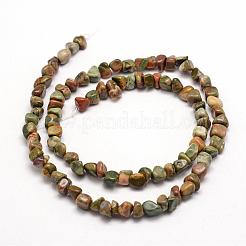 Природные риолитом яшмы бисер нитей G-F465-02