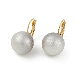 Orecchini a cerchio rotondi in ottone con perle finte in plastica&nbsp;EJEW-Q391-04G-01
