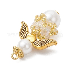 8 шт. подвески из двухцветного перламутрового стекла и жемчуга&nbsp;PALLOY-MZ00978