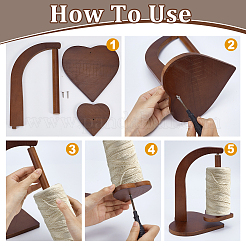 Зажим для пряжи из древесины бука&nbsp;TOOL-WH0816-007B