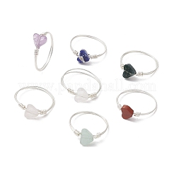 7 Stück Messing-Fingerringe für Damen&nbsp;RJEW-JR00854