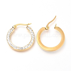 Orecchini a cerchio in acciaio inossidabile 304&nbsp;EJEW-C501-19G-A