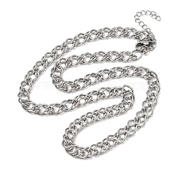 Doppelglied-Halsketten aus 6.5 mm Edelstahl 304 für Damen und Herren&nbsp;SA-CBA37BC-22P