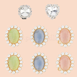 8 шт. 5 стиля клипсы для обуви из искусственного жемчуга&nbsp;FIND-CP0002-95