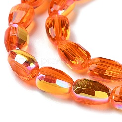 Прозрачные стеклянные бусины гальваническим пряди&nbsp;GLAA-Q099-F01-07