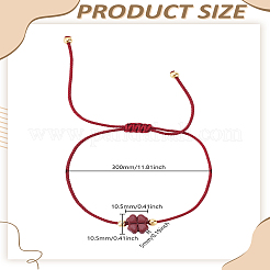 1шт регулируемые плетеные браслеты из волоконного шнура&nbsp;BJEW-LP0004-12
