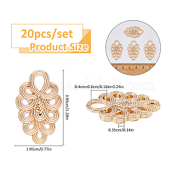 20 boutonnière réglable en alliage de zinc pour jean&nbsp;FIND-FH0017-92G