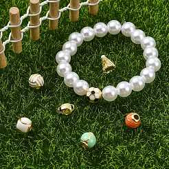 7 шт. 7 стиля латунных эмалевых бусин&nbsp;KK-CJ0002-78