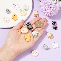 16шт 8 стиля непрозрачные подвески из смолы&nbsp;RESI-YW0003-17