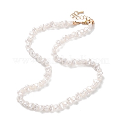Ожерелья из пластиковых бусин в стиле барокко с имитацией жемчуга Кеши для женщин NJEW-H047-10