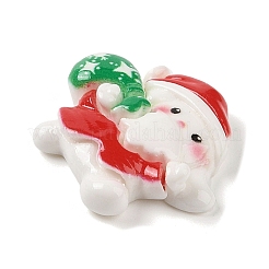 Weihnachtshasen Motiv opake Decoden Cabochons aus Kunstharz&nbsp;RESI-S397-01G