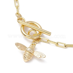 Braccialetti con ciondoli ape in ottone&nbsp;BJEW-JB10399