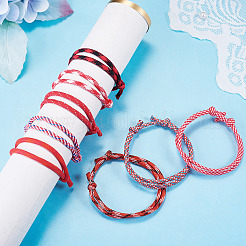 32 braccialetti di perline intrecciate in poliestere e spandex&nbsp;BJEW-TAC0065