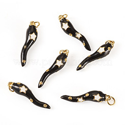 Ciondoli smaltati in ottone 6 pz&nbsp;KK-SW0001-08E