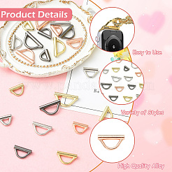 24 шт. 24-х стилевых сплавных D-образных колец&nbsp;FIND-CJ0004-31