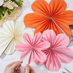 Бумажные веера из цветов своими руками для украшения свадьбы&nbsp;DIY-WH0671-189A