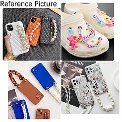 Прозрачные акриловые мобильные ремешки с бусинами HJEW-JM00421