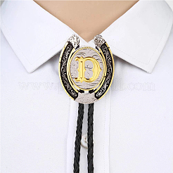 Ожерелья из сплава ковбойский вестерн с подвеской в виде буквы «боло»&nbsp;NJEW-WH20014-02D