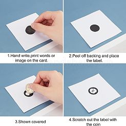Beschichteter Scratch-Off-Filmpasswortaufkleber&nbsp;DIY-WH0184-42B