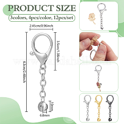 12 pz 3 colori in lega di zinco fermagli chela di aragosta&nbsp;FIND-NB0007-53