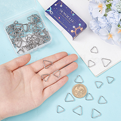 90 шт. 3 стиля 304 нержавеющая сталь регулировочные треугольные двойные пряжки&nbsp;STAS-SC0008-93