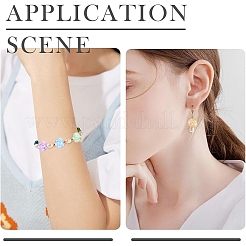 100 шт. 10-х цветные прозрачные обычные стеклянные бусины&nbsp;GLAA-YW0005-45