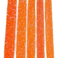 Стеклянные бусины с гальваническим покрытием &nbsp;LS-EGLA-A044-T6mm-L25