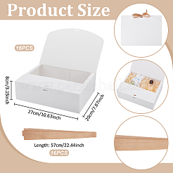 Картонные подарочные коробки с лентой из золотарника&nbsp;CON-WH0107-60B