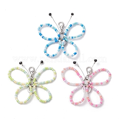 3 шт. стеклянные бусины бабочка подвеска украшения&nbsp;HJEW-JM03352
