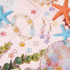 120 шт. 12-х цветные двухцветные прозрачные стеклянные бусины&nbsp;FIND-SC0013-04