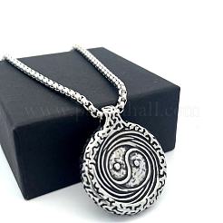 Мужские подвески-колье в виде символа инь-ян из нержавеющей стали 304.&nbsp;VP1359