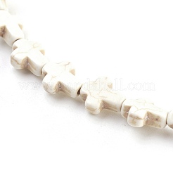 Синтетических нитей бирюзовые бусы&nbsp;X-TURQ-G112-8x10mm-06