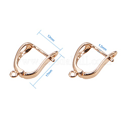 Creolen-Ohrringe aus Messing mit Riegelverschluss&nbsp;LS-KK-L148-07