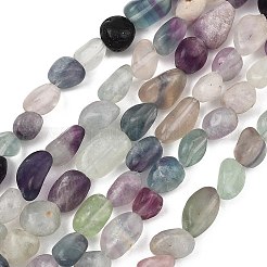 Cordes naturelles de perles de fluorite arc-en-ciel&nbsp;X-GG-C286-A27